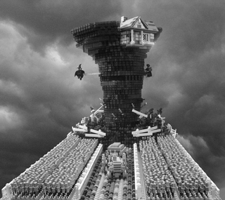 Illustration for article titled Huge Lego Wizard of Oz Build Includes a Motorized Tornado